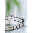 thumbnail image 6 of MAYEERTY 16" Vintage Silver Decorative Round Mirror Tray, Distressed-Style for Home Decor & Photo Shooting Props, 6 of 8