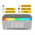 thumbnail image 2 of Altavoz Bluetooth con Carga Inalámbrica Luz LED Ambiental y Despertador- Radio FM Carga USB 15W, 2 of 5