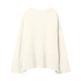 thumbnail image 5 of Ediodpoh Women's Loose Solid Color Crew Neck Flared Pullover Sweater Womens Sweaters Beige L, 5 of 5