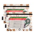 thumbnail image 2 of Various Geometric Patterns 2 Pack Pencil Pouch for 3 Ring Binder Smooth Zipper Folders with Pockets Clear Window Pencil Case, 2 of 6