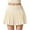Beige, variant on Pleated Tennis Skirt for Women with Shorts - Athletic Skort, Workout Running, Pockets, Elastic Waist, Multiple Sizes