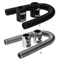 thumbnail image 4 of Ruiboury Radiator Flexible Stainless Steel Rust-proof Coolant Water Hose Cooling with End Covers Insulated Wire Hoses Auto Silver, 4 of 8
