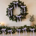 thumbnail image 6 of Christmas Tree Bows 12Pcs Christmas Ribbon Bow Ornaments for Tree Wreath Garland Gift Wrapping Holiday Decorations,5.9X3.14In Purple, 6 of 6