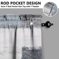 thumbnail image 3 of Gray Abstract Oil Painting Kitchen Curtains - Vintage Tier Cafe Curtains for Bathroom Living RV Rod Pocket Window Drapes 36 Inch 2 Panels Set 28"x36" Window Treatment Tiers, 3 of 4