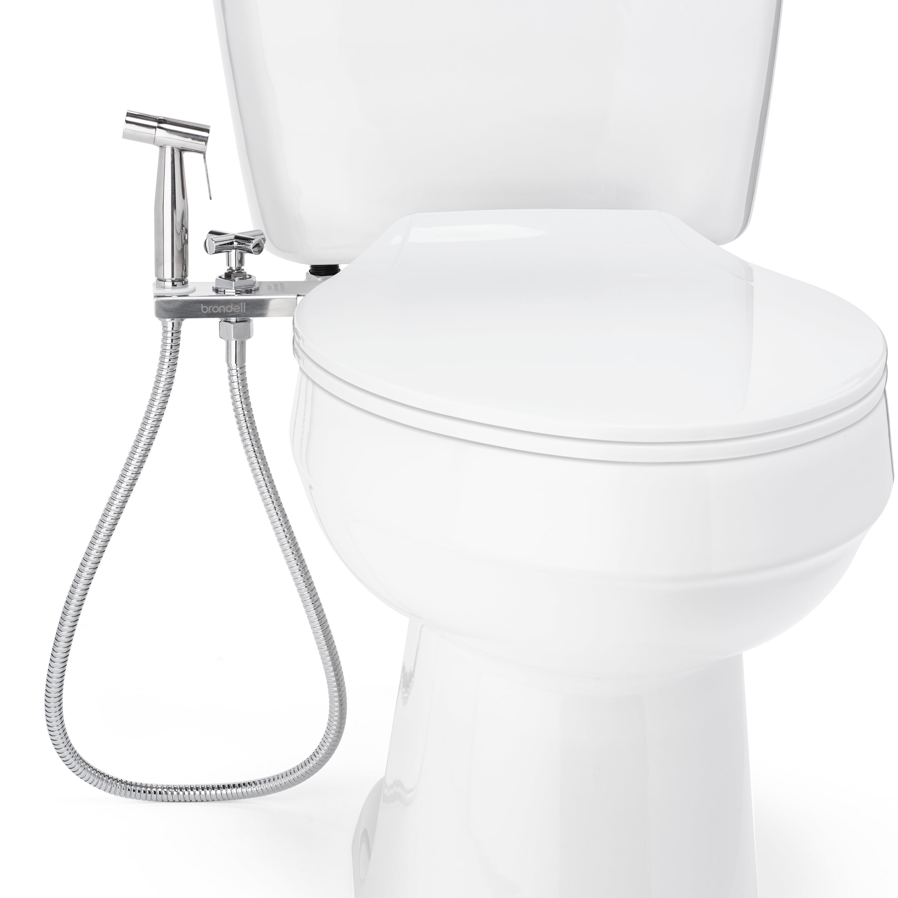 CleanSpa Luxury Hand-Held Bidet Holster with Integrated Shut Off, Stainless Steel