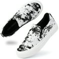 thumbnail image 3 of Womens Slip on Sneakers Comfortable Walking Shoes in Black, 3 of 7