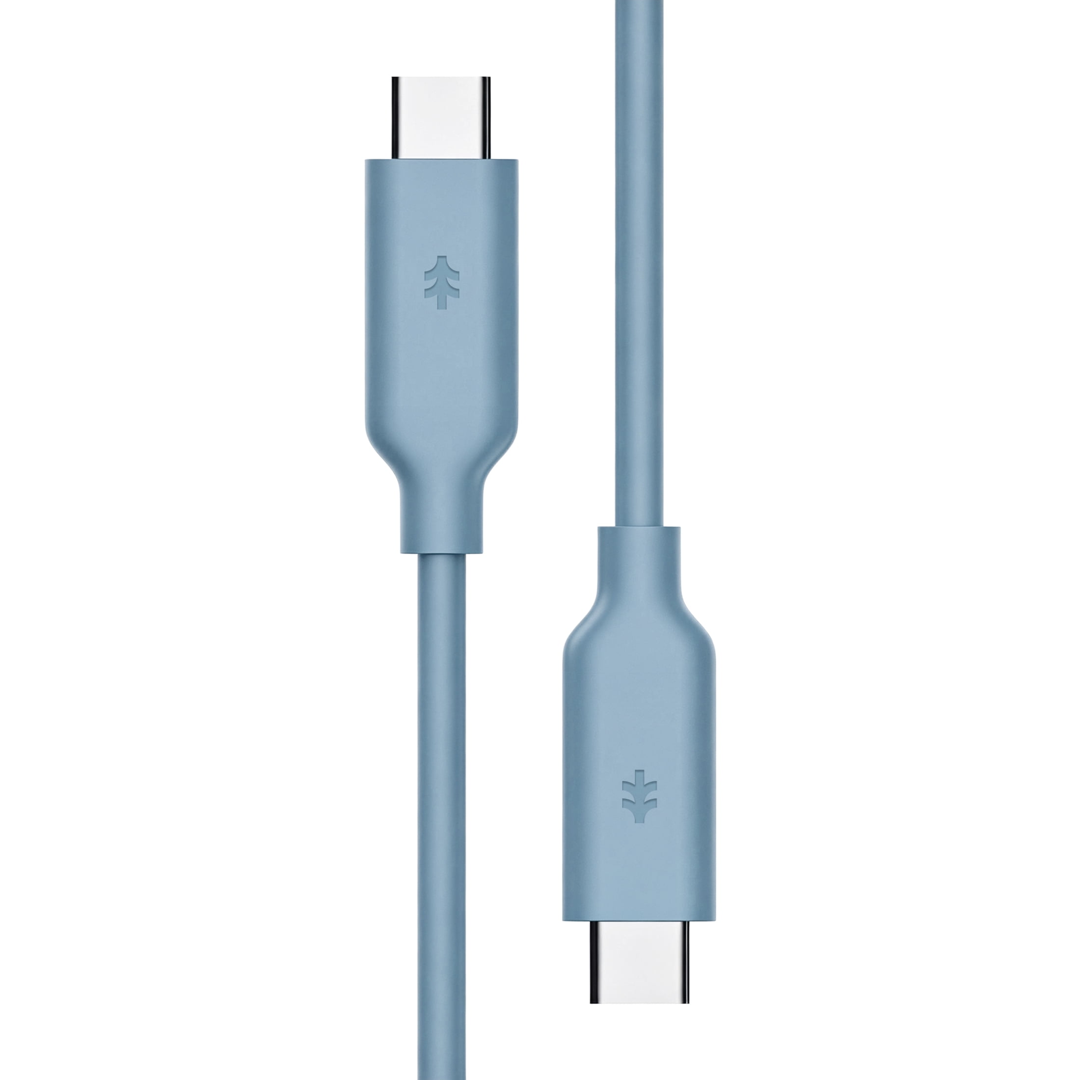 Swiss Tech Kabel S100 3 ft 100W Soft Touch USB-C to USB-C Charging Cable, Cresta Blue