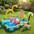 thumbnail image 2 of Costway Inflatable Play Center with Slide, Giraffe-shaped Sprinkle for Backyard, Garden, 2 of 10