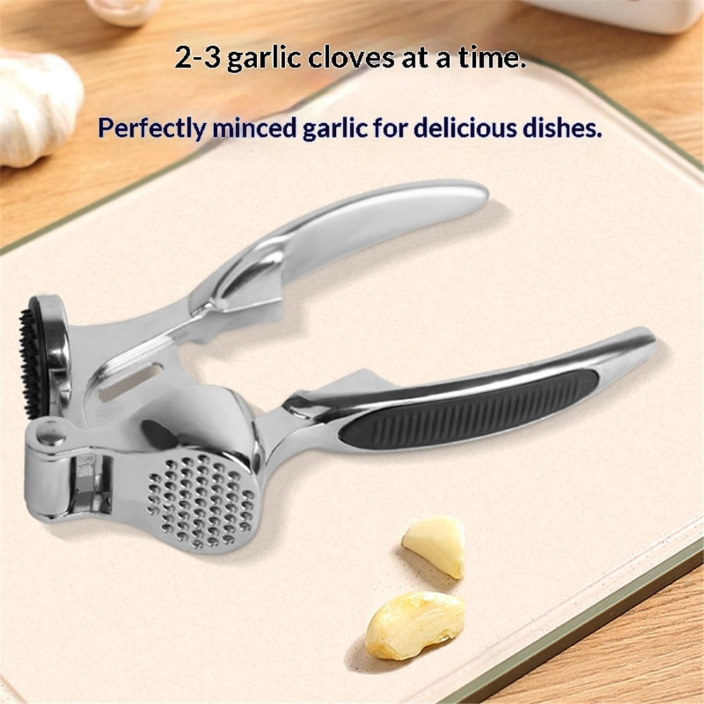 Zinc alloy Garlic Press, Premium Garlic Crusher - Leak-Proof, Easy to Clean, Rust-resistant, Dishwasher Safe!