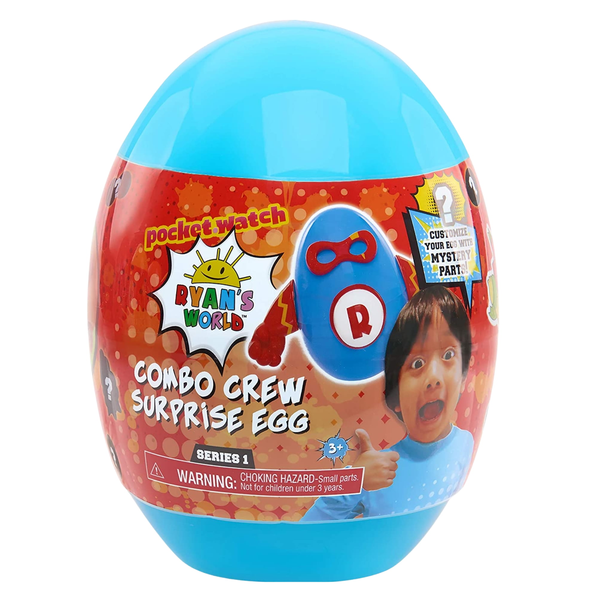 Ryan's World Combo Crew Surprise Egg, Large Egg Capsule Includes 3d And 