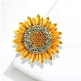 thumbnail image 3 of Uinagy Sunflower Diamond Brooch, 3 of 7