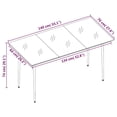 thumbnail image 4 of vidaXL 7 Piece Garden Dining Set Black, 4 of 4