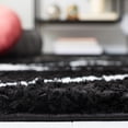 thumbnail image 4 of SAFAVIEH Tahoe Thelma Quatrefoil Shag Runner, 2' x 9', Black/White, 4 of 10