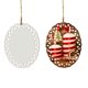 thumbnail image 1 of Prosub sublimación adornos navideños PBT plástico personalizado DIY foto sublimación espacios en blanco adorno colgante de Navidad, 1 of 4