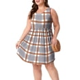 thumbnail image 4 of Cueply Plus Size Summer Dresses for Curvy Women Casual Sleeveless Crew Neck Loose Womens Midi Dresses, 4 of 10