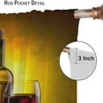 thumbnail image 6 of Rustic Red Wine Kitchen Curtains Retro Farmhouse Countryside Black Brown Fruit Bottle Curtains for Bedroom Living Room Cafe Romantic Women Drapes 2 Panels Set,Total Size 84 x 84 Inch, 6 of 6