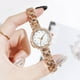 thumbnail image 2 of Reloj de pulsera de cuarzo con pantalla analógica y esfera redonda con correa de aleación de moda (oro rosa blanco), 2 of 2