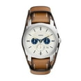 thumbnail image 1 of Fossil Montre Homme en Acier Inoxydable Quartz avec Bracelet en Cuir, Marron, 22 (Modèle : FS5922), 1 of 5