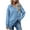 Sky Blue, variant on Women's Long Sleeve Sweatshirt No-Cap V-Neck Solid Color Outfits Basic Fall Clothes Casual Fashion Winter Clothing