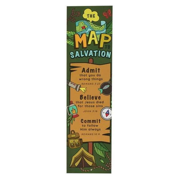 Bookmark Pack Green Map to Salvation Rom. 10:9
