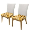 thumbnail image 2 of KLL Brown Leaf Pattern Sunflower Pattern Seat Covers for Dining Room Chairs,Washable Chair Seat Chair Covers Seat Protector-Two Pieces, 2 of 7
