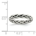 thumbnail image 6 of Diamond2Deal 925 Sterling Silver Polished Antiqued Weaved 3.25mm Ring for Women Size 6, 6 of 7