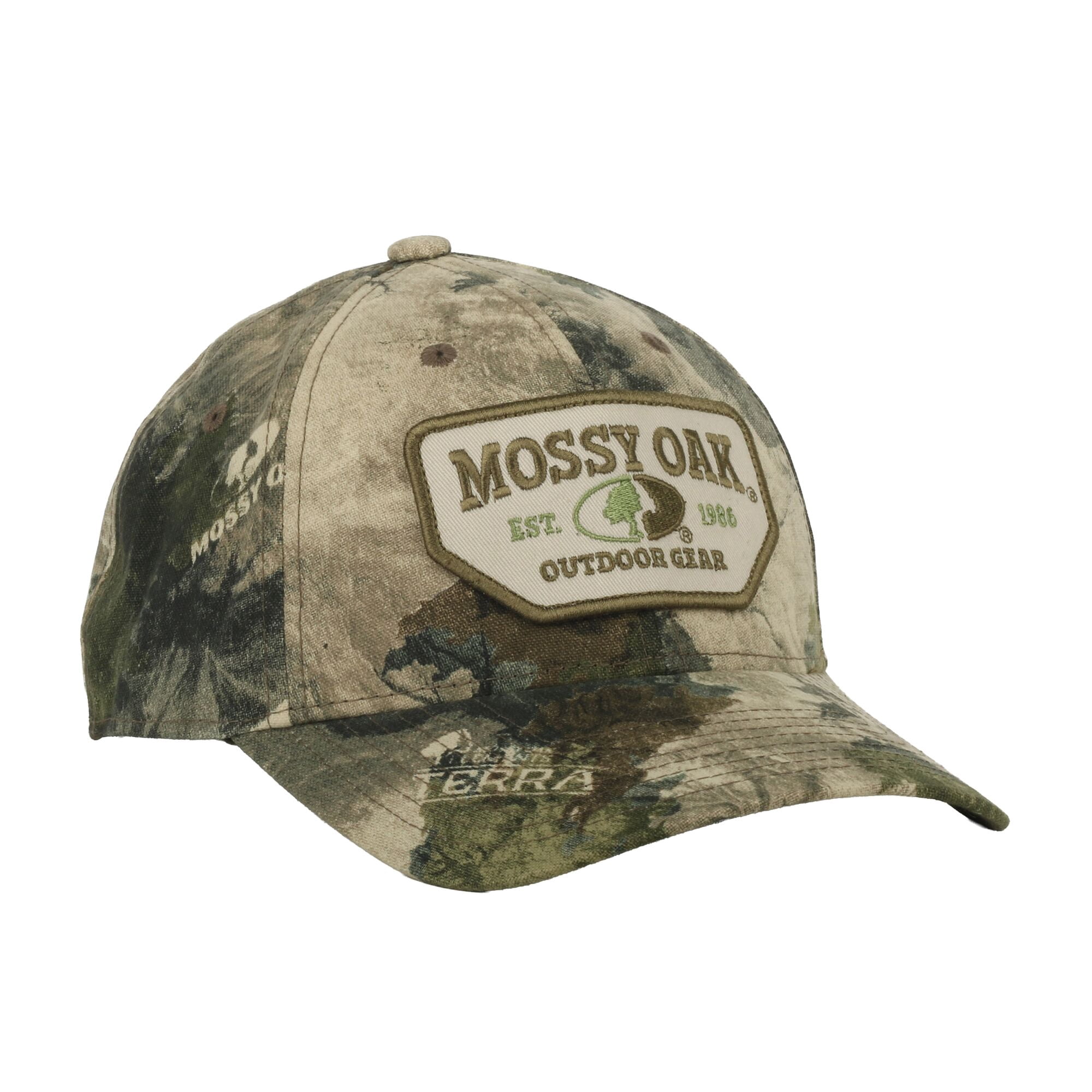 Mossy Oak® Terra Gila Camo Hunting Cap – Full Fabric, Scout Patch, Snapback, One Size