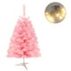thumbnail image 4 of Árbol de Navidad LED de abeto con bisagra Artificial de 45cm de color rosa Decoración de vacaciones, 4 of 6