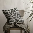 thumbnail image 5 of Plutus Gray Silver Jaguar Animal Faux Fur Luxury Throw Pillow - Double sided 12" x 20", 5 of 5