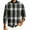 Black, variant on Men's Plaid Print Round Neck Long Sleeve Ribbed Knit Pullover, Sweater for Fall Winter, Casual Style and Holiday Season,Black,L