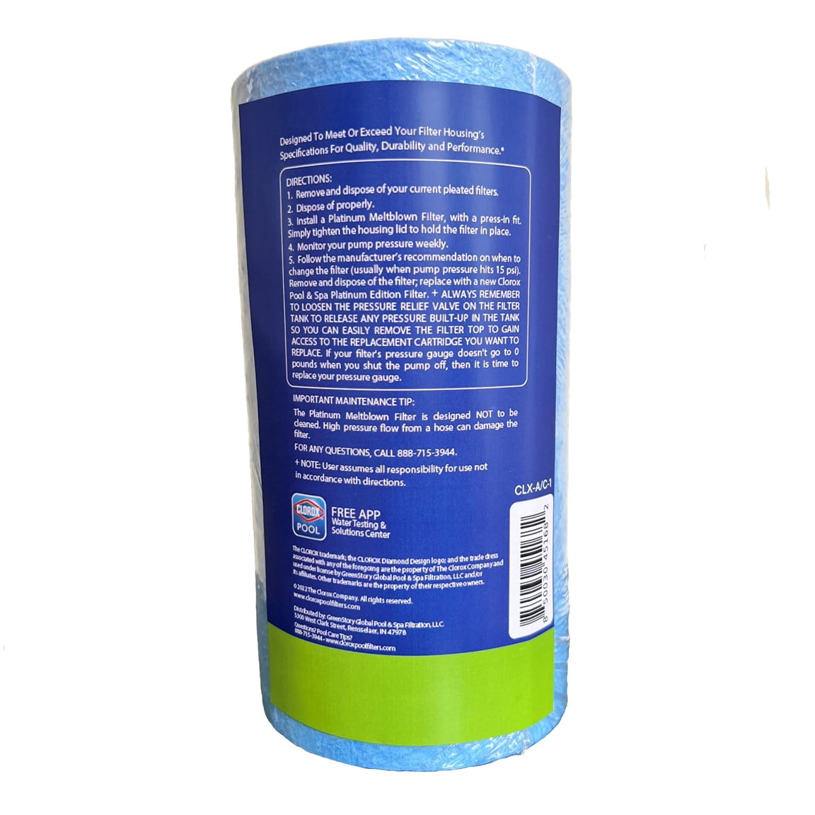 Clorox Pool&Spa Above Ground Pool Filter Replacement Cartridge Type A/C 1 Pk.