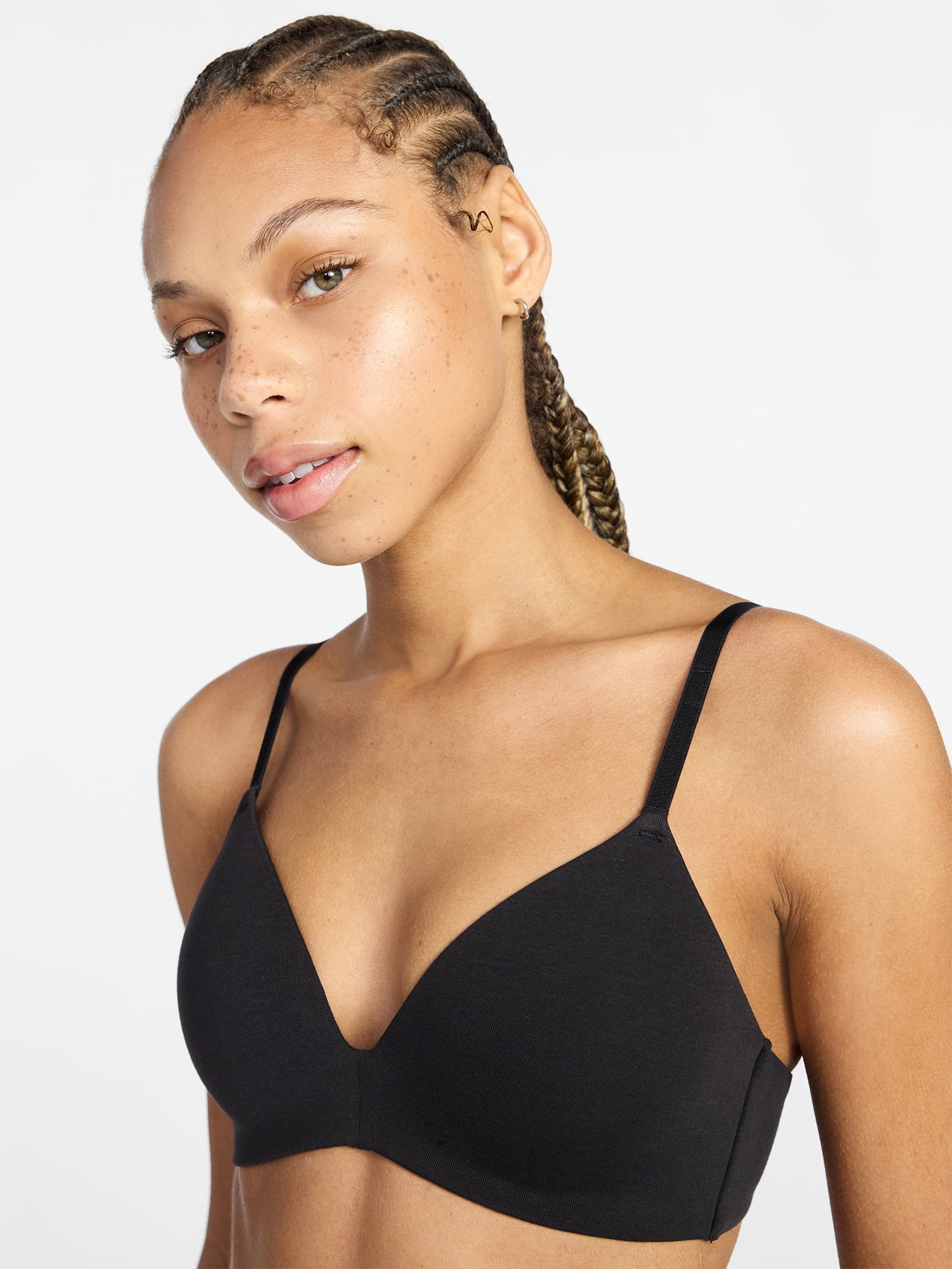 No Boundaries Cotton Wirefree Bra, Women's 32A-44DDD