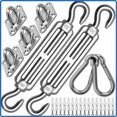 thumbnail image 1 of Rhafayre Kit de fijación para toldo M8 de alta resistencia, kit de fijación de toldo de acero inoxidable 304 para triángulo y cuadrado, kit de accesorios, 1 of 6