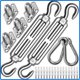 thumbnail image 1 of Rhafayre Kit de fijación para toldo M8 de alta resistencia, kit de fijación de toldo de acero inoxidable 304 para triángulo y cuadrado, kit de accesorios, 1 of 6