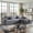Light Gray, variant on KCGKCG 106" Cloud Sectional Couch with L Shape Chaise, Modern Frameless Modular Sofa with Cup Holders, Higher 17.7" Seat Height, 32D Pure Foam, No Assembly for Apartment