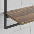 thumbnail image 4 of Danya B. Framed Wall Art 4-Piece Modern Shelf Set - Black Metal Frame and Rustic Distressed MDF Shelves, 4 of 8