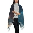 thumbnail image 2 of Sigee Modern Style Pumpkin Witch for Scarf for Women Winter Warm Scarfs with Fringe, 2 of 8