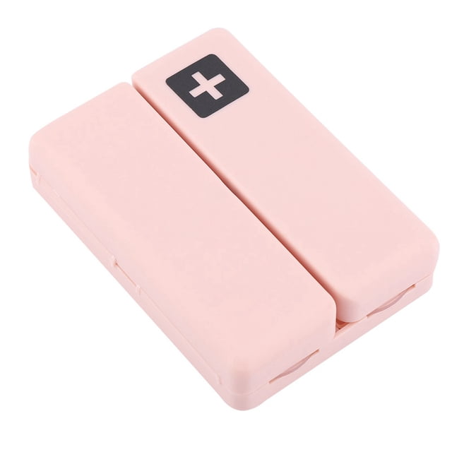 Pastillero portátil plegable con 7 compartimentos (rosa)
