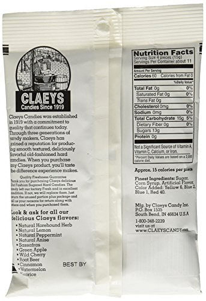 Licorice - Old Fashioned Hard Candy - Artificially And Naturally Flavored - Fat-Free - 6 Ounce - 6-Pack