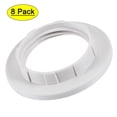 thumbnail image 1 of Anillos de casquillo de luz Uxcell E14 Soporte de pantalla de lámpara Adaptador Blanco 8 Paquete, 1 of 5