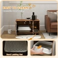 thumbnail image 4 of PawHut Enclos Caché pour Litière de Chat avec Tapis d'Égouttage pour Sable, Brun Rustique, 4 of 10