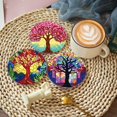 thumbnail image 2 of Kit de Posavasos de Arte de Diamante Árbol de la Vida con Soporte 8 piezas, 2 of 7