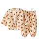 thumbnail image 1 of Odeerbi 1-8 Años Niños Niñas Pijamas de Verano de Algodón de Manga Larga Pantalones Suaves Estampados Pijama de Doble Capa de Gasa, 1 of 3