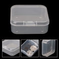 thumbnail image 2 of Small Transparent Plastic Storage Box Clear Square Multipurpose Display Case, 2 of 14