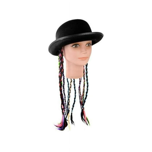 Adult Felt Derby Hat With Braids