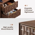 thumbnail image 6 of Nightstand with Charging Station, Modern 2 Drawer Bedside Table with Storage, 1 pack,Walnut, 6 of 10