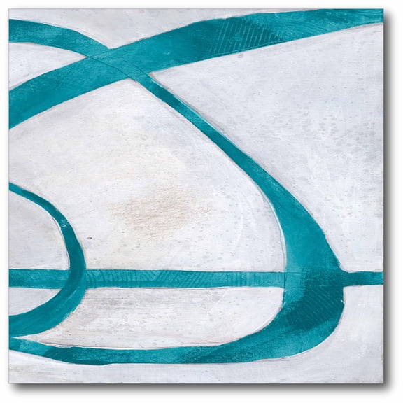 Abstract Turquoise Gallery Wrapped Canvas Wall Art