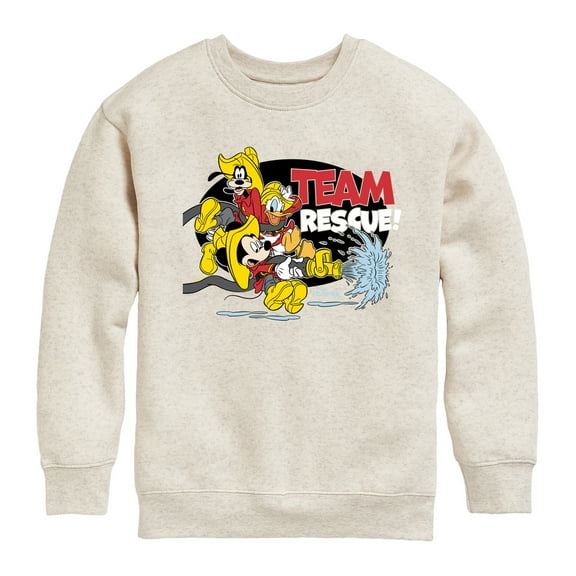 Disney - Firefighter Mickey & Friends - Team Rescue - Toddler & Youth Crewneck Fleece Sweatshirt