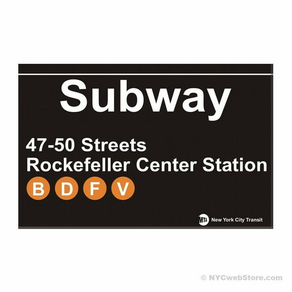 Rockefeller Center NYC Subway Magnet - New York City MTA Souvenir Travel Gift