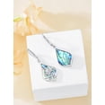 thumbnail image 5 of CACA LADY Lotus Earrings 925 Sterling Silver Lotus Earring Dangle Teardrop Abalone Lotus Flower Jewelry Gifts for Women Wife Birthday Gift, 5 of 6